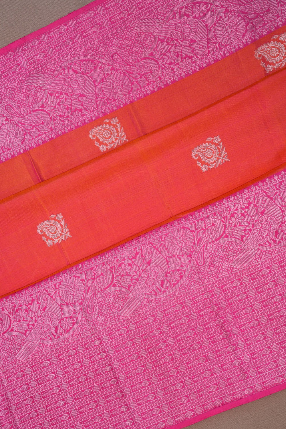Image of Arani Silk Fuchsia-Pink Saree