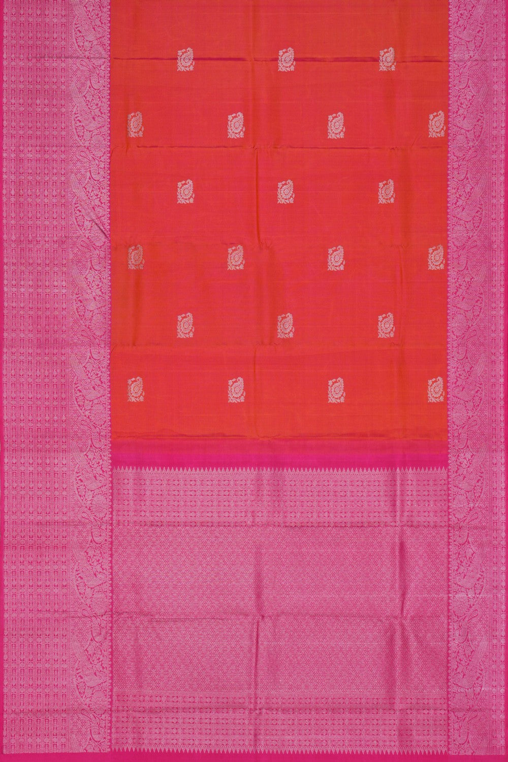 Image of Arani Silk Fuchsia-Pink Saree