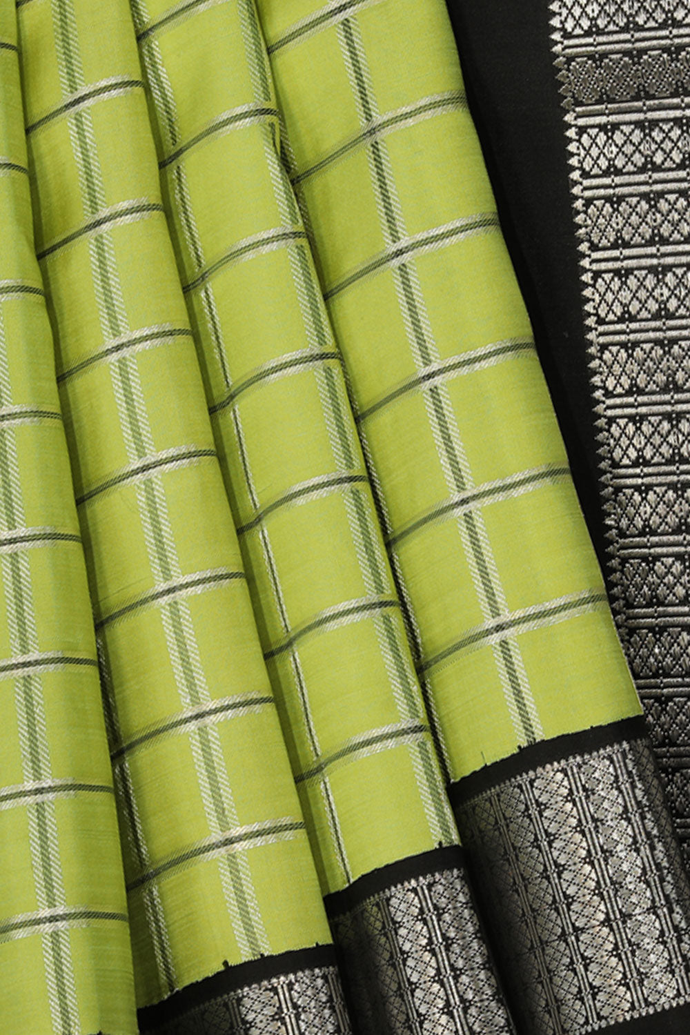 Collection of Arani-Silk Mint-Green Saree in a gallery layout