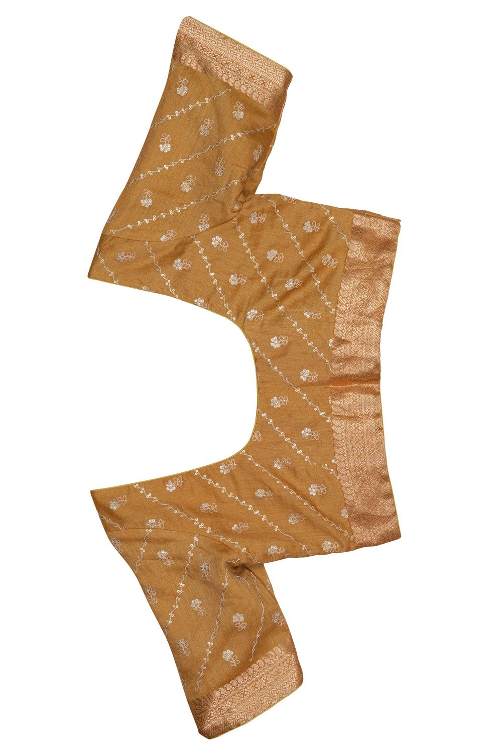 Image of Fenugreek Green Desi Tussar Silk Saree