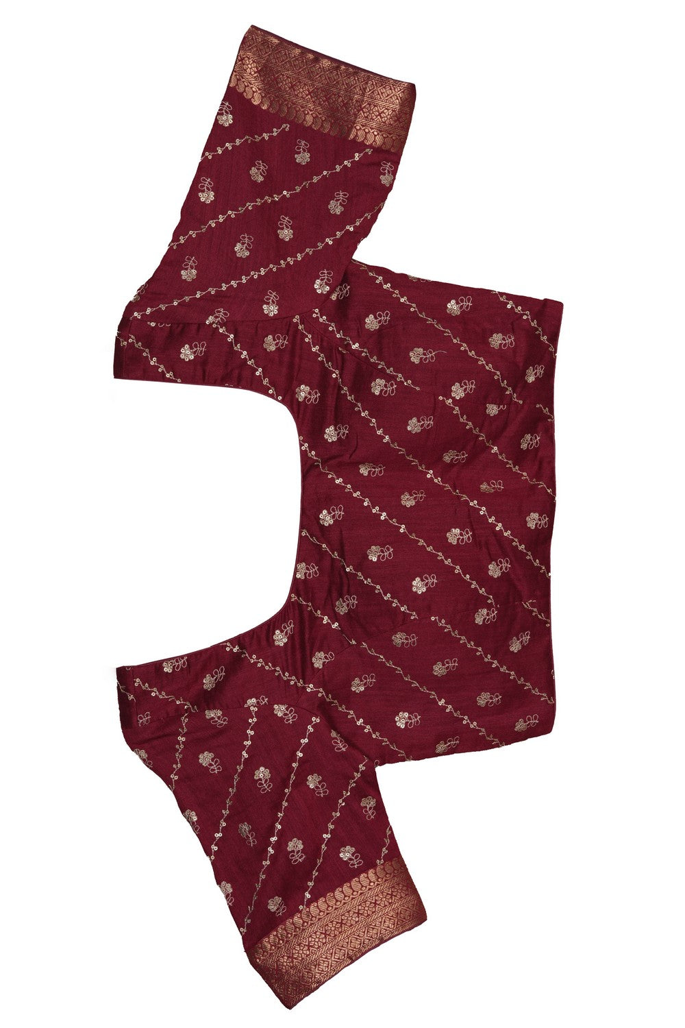 Image of Red Desi Tussar Silk Saree