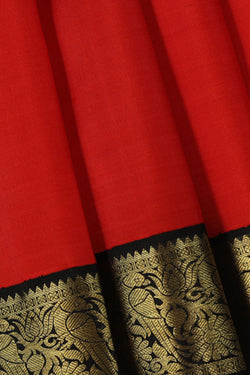 Image of Arani-Silk Red Saree