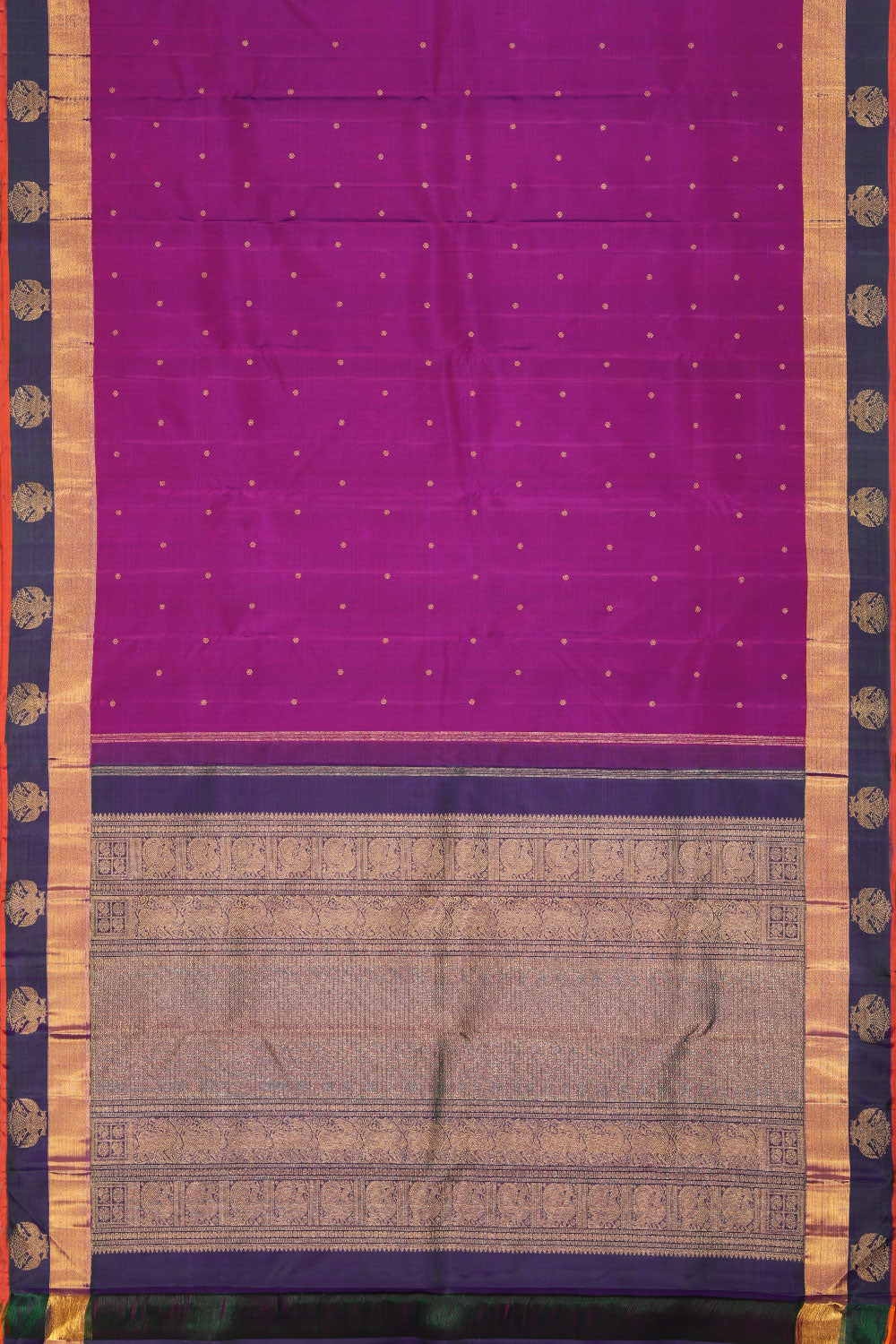 Collection of Kanjivaram-Silk Violet Saree in a gallery layout