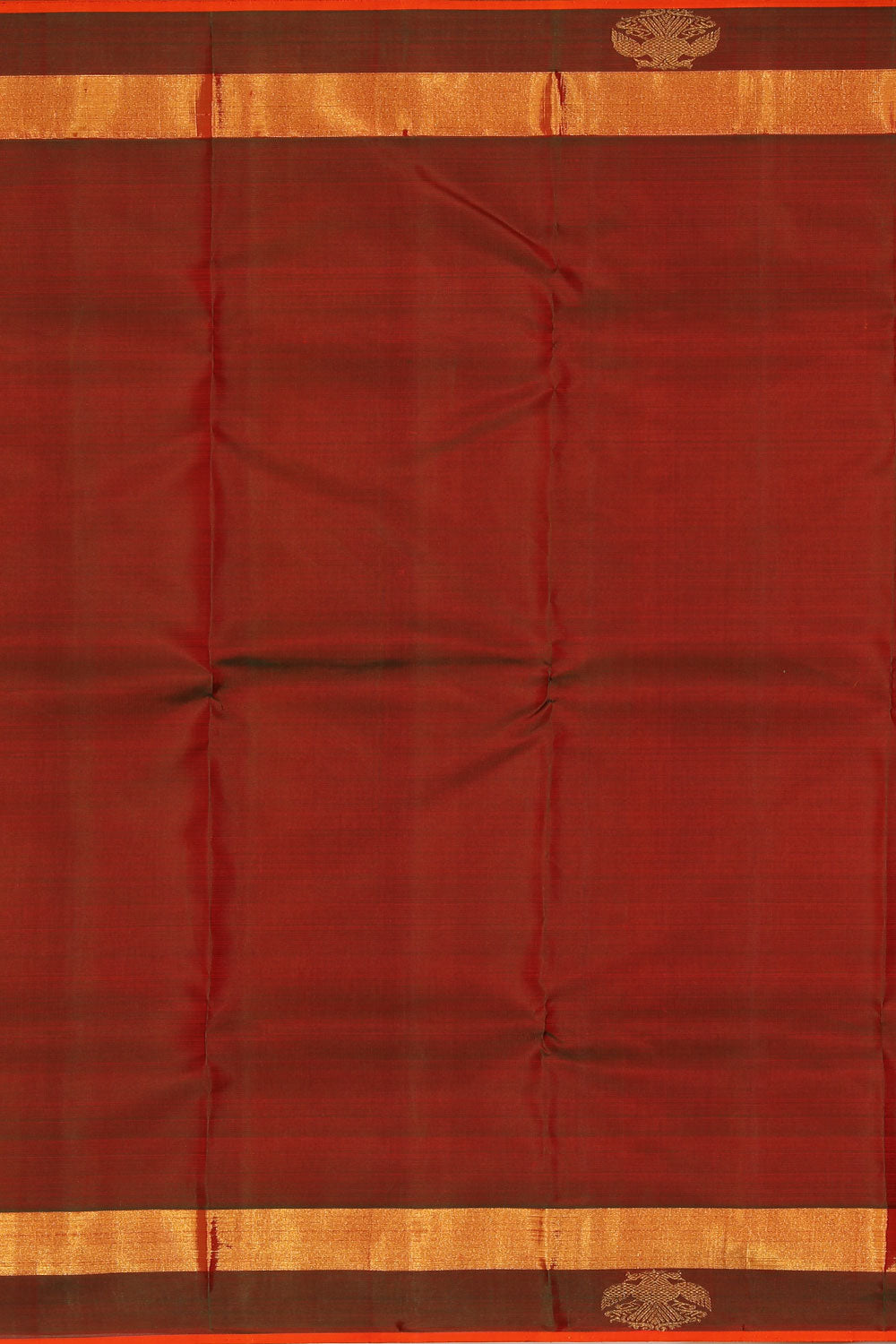 Image of Kanjivaram-Silk Orange Saree