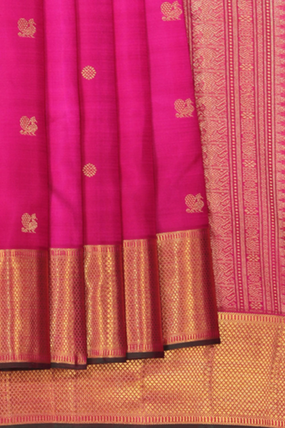 Collection of Kanjivaram-Silk Magenta-Pink Saree in a gallery layout