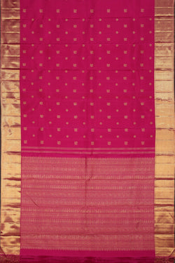 Collection of Kanjivaram-Silk Magenta-Pink Saree in a gallery layout