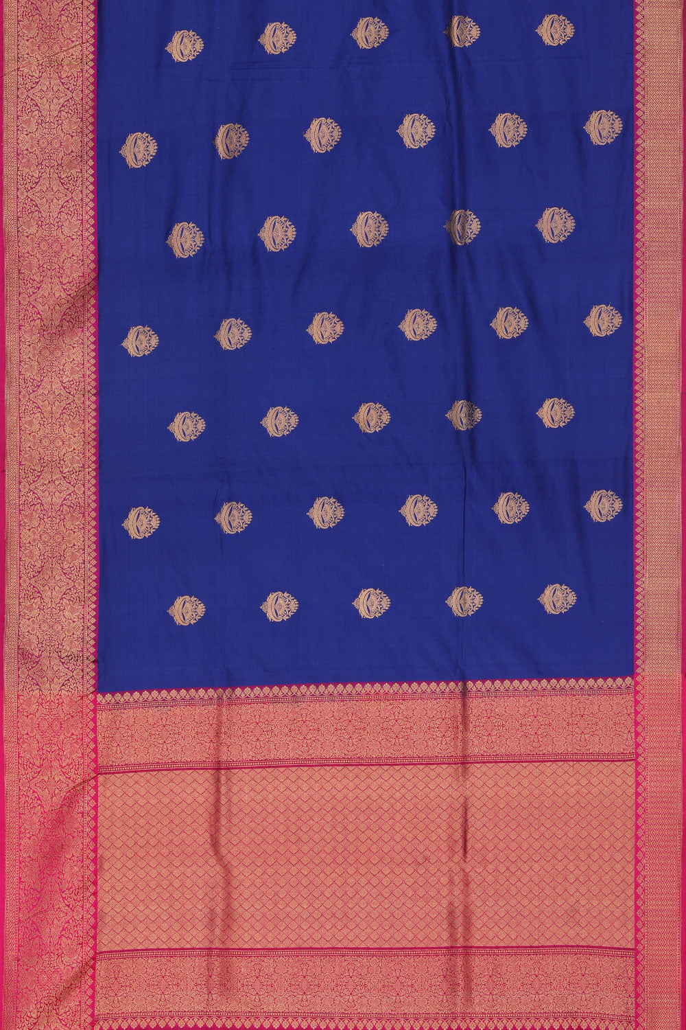 Collection of Banarasi Silk Indigo Blue Saree in a gallery layout