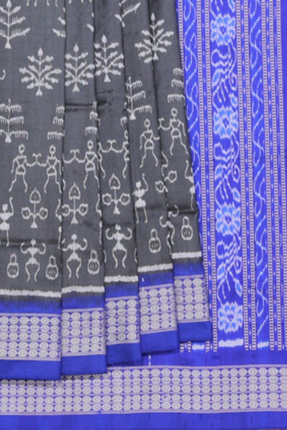 Collection of Sambalpuri Orissa Ikat Silk Saree in a gallery layout