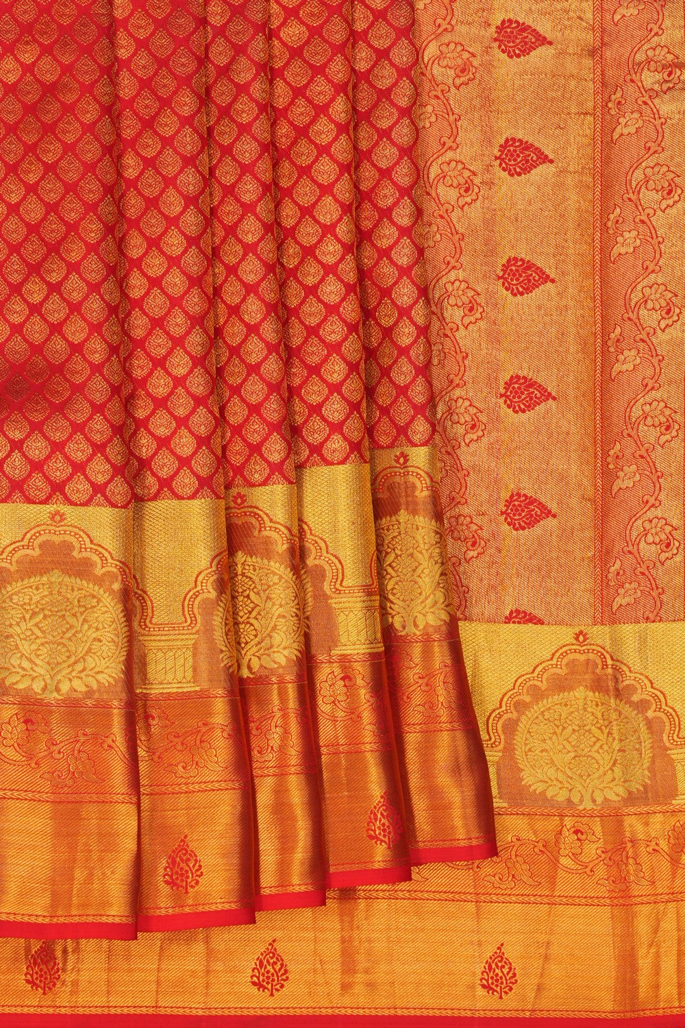 Image of Kanchipattu Brocade Red Saree