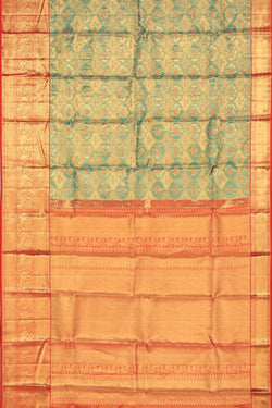 Image of Kanchipattu Tissue Brocade Sea Green Saree