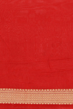 Image of Banarasi Chiffon Red Saree