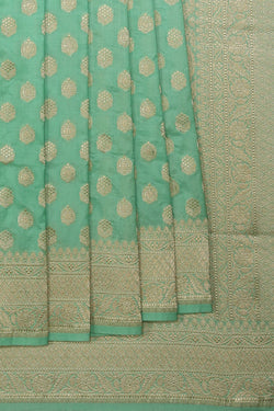 Collection of Banarasi Silk Aqua-Green Saree in a gallery layout