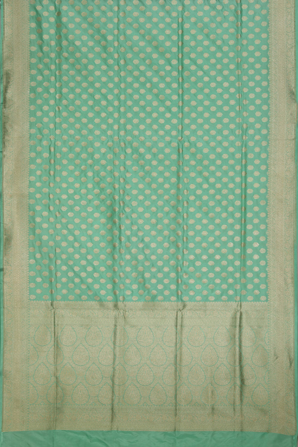 Image of Banarasi Silk Aqua-Green Saree