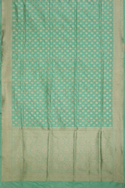 Collection of Banarasi Silk Aqua-Green Saree in a gallery layout