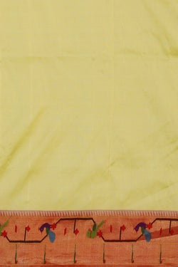 Image of Paithani-Silk Spring Yellow Saree