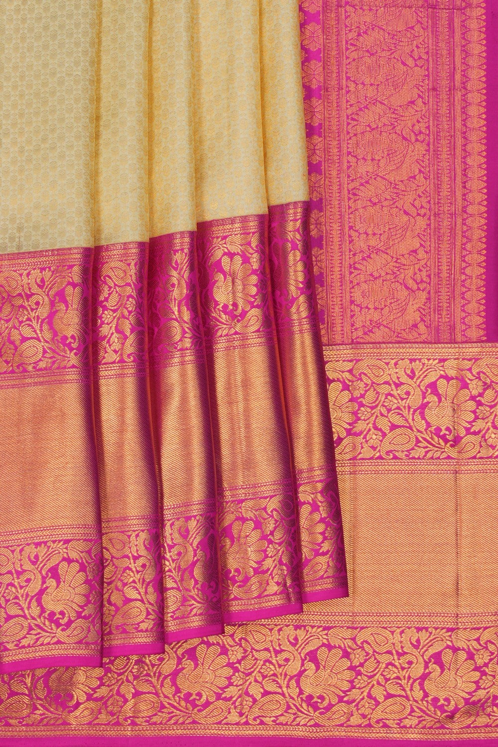 Image of Kanchipattu Brocade Off-White Saree