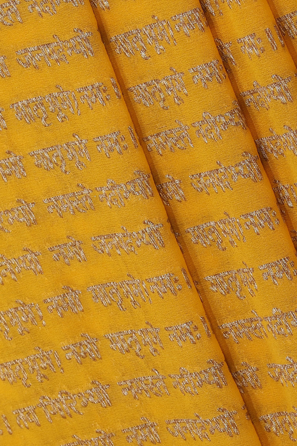 Collection of Banarasi Chiffon Yellow Saree in a gallery layout