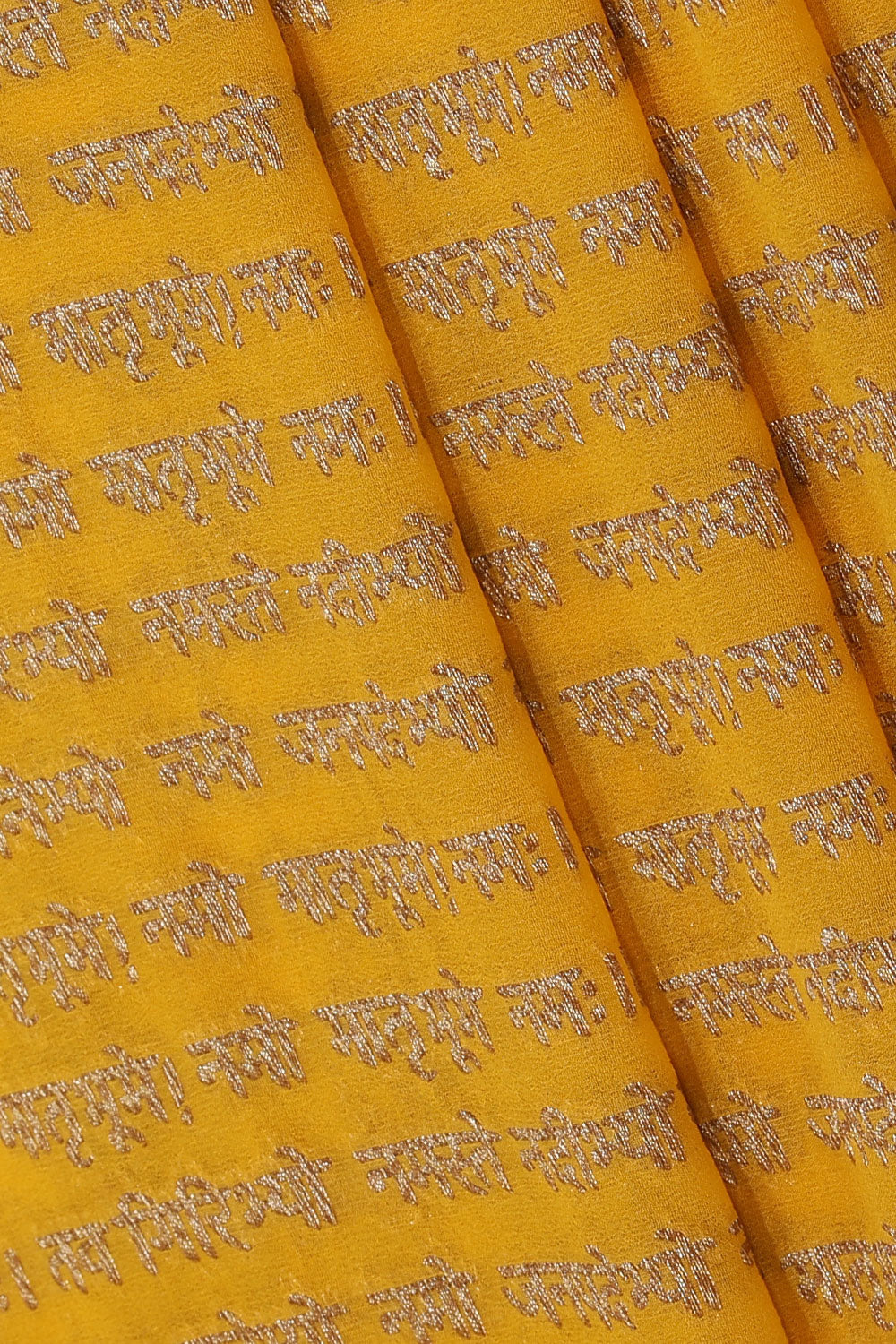 Image of Banarasi Chiffon Yellow Saree