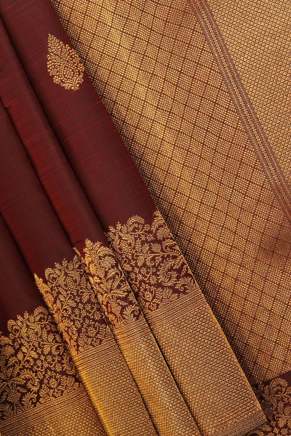 Collection of Gorgeous Maroon Saree in a gallery layout