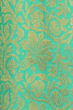 Collection of Kanchipattu Brocade Sea Green Saree in a gallery layout