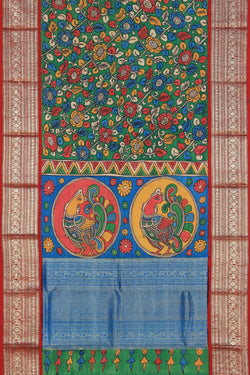 Image of Kanchi Silk Kalamkari Dupatta