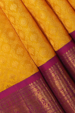 Image of Kanchipattu Brocade Yellow Saree