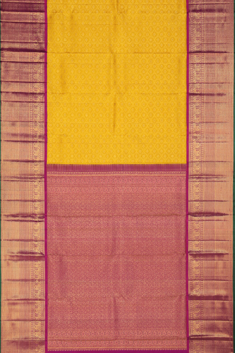 Kanchipattu Brocade Yellow Saree