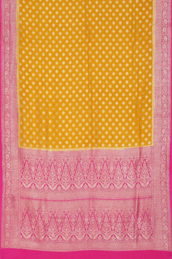 Collection of Banarasi Chiniya-Silk Yellow Saree in a gallery layout