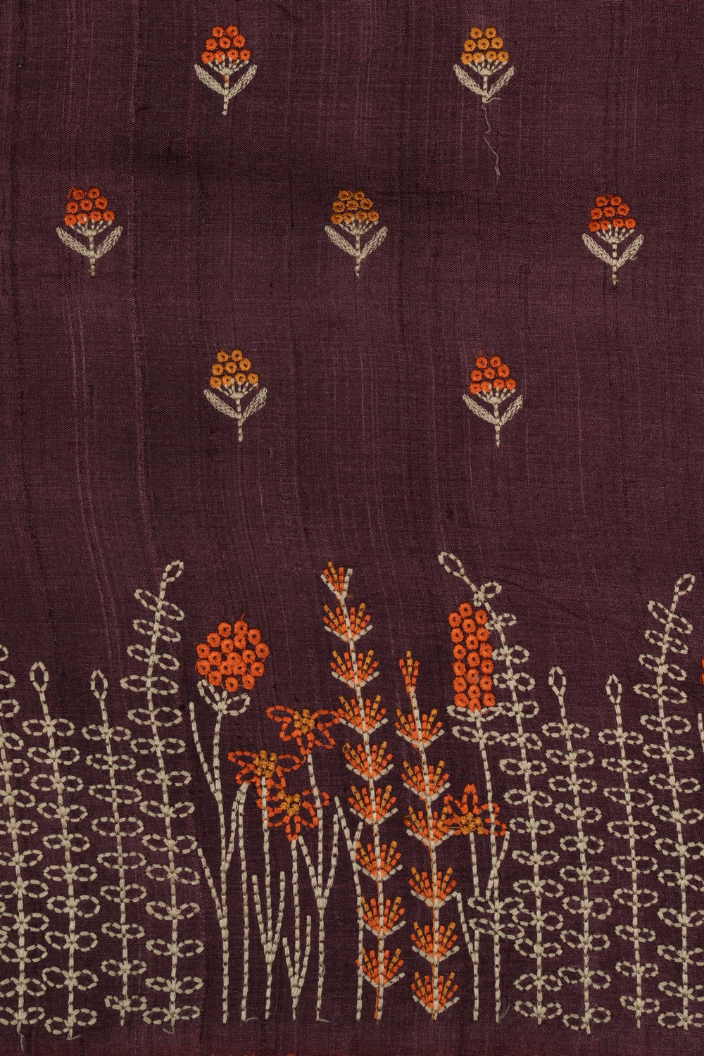 Tussar Embroidery Saree