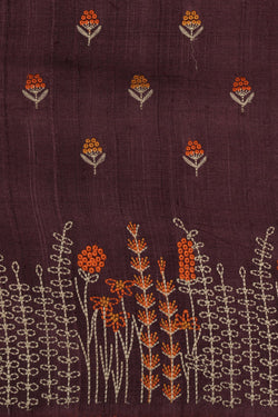 Image of Tussar Embroidery Saree