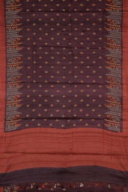 Image of Tussar Embroidery Saree