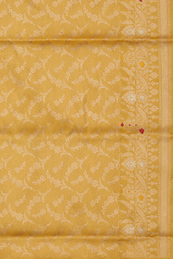 Collection of Banarasi Silk Yellow Saree in a gallery layout