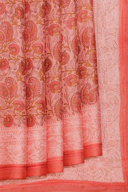 Collection of Tussar Silk Flower Print Saree in a gallery layout