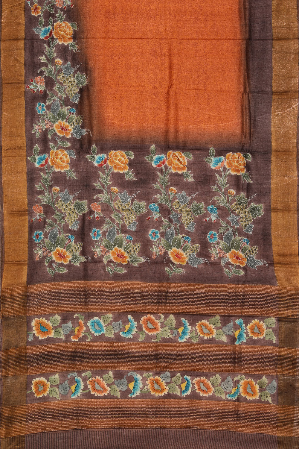 Collection of Tussar Silk Embroidered Saree in a gallery layout