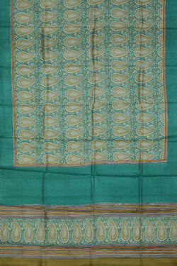 Collection of Tussar Silk Paisley/Floral Print Saree in a gallery layout