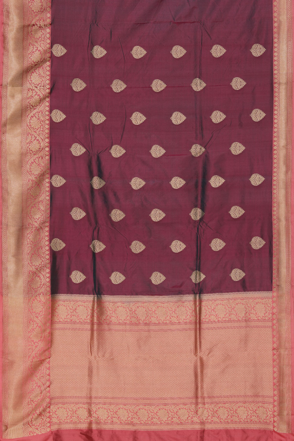 Collection of Banarasi Silk Violet Saree in a gallery layout