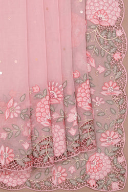 Image of Kora Silk Light Pink Saree