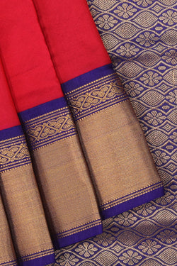 Image of Narayanpet Silk Fuchsia-Pink Saree