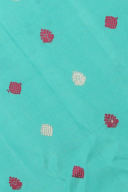 Image of Gadwal Silk Sea-Green Saree