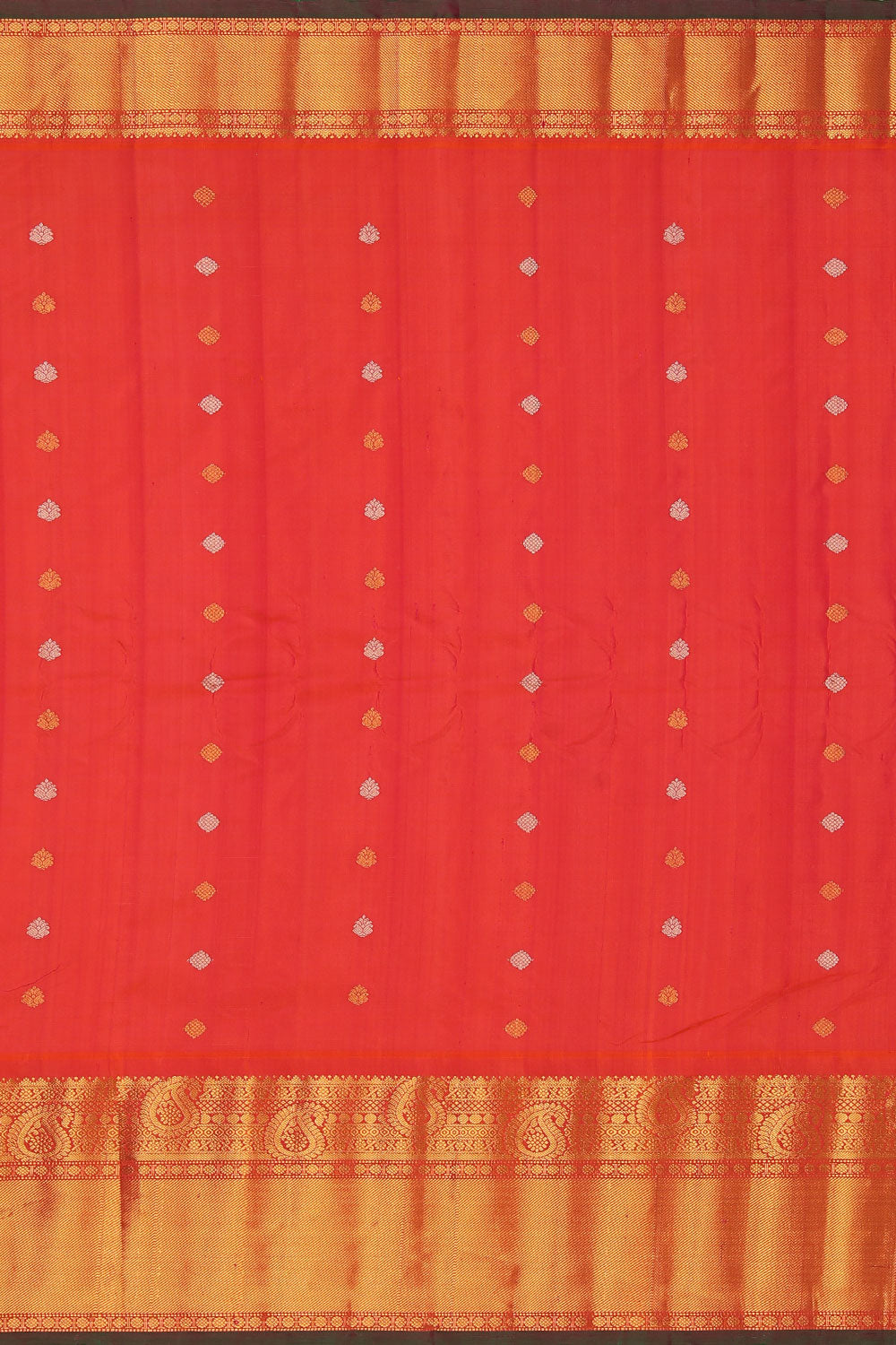 Image of Gadwal Silk Sea-Green Saree