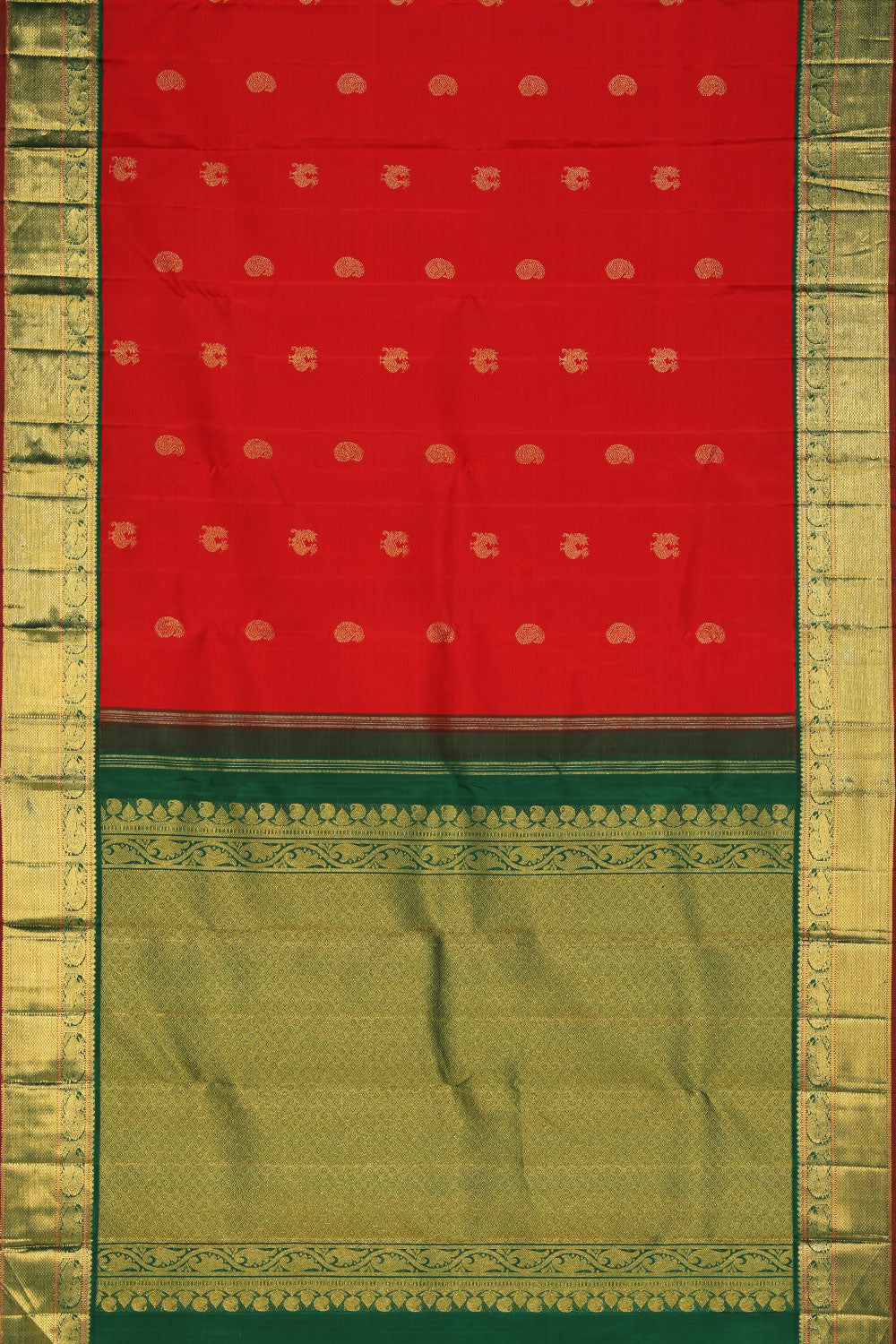 Collection of Kanchipuram Silk Red Saree in a gallery layout