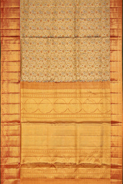 Collection of Kanchipattu Gold Saree in a gallery layout