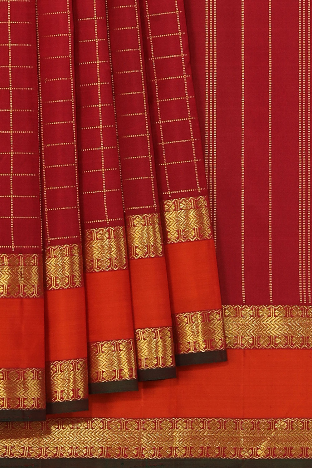 Collection of Arani-Silk Red Saree in a gallery layout