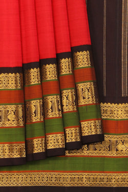 Collection of Arani-Silk Red Saree in a gallery layout