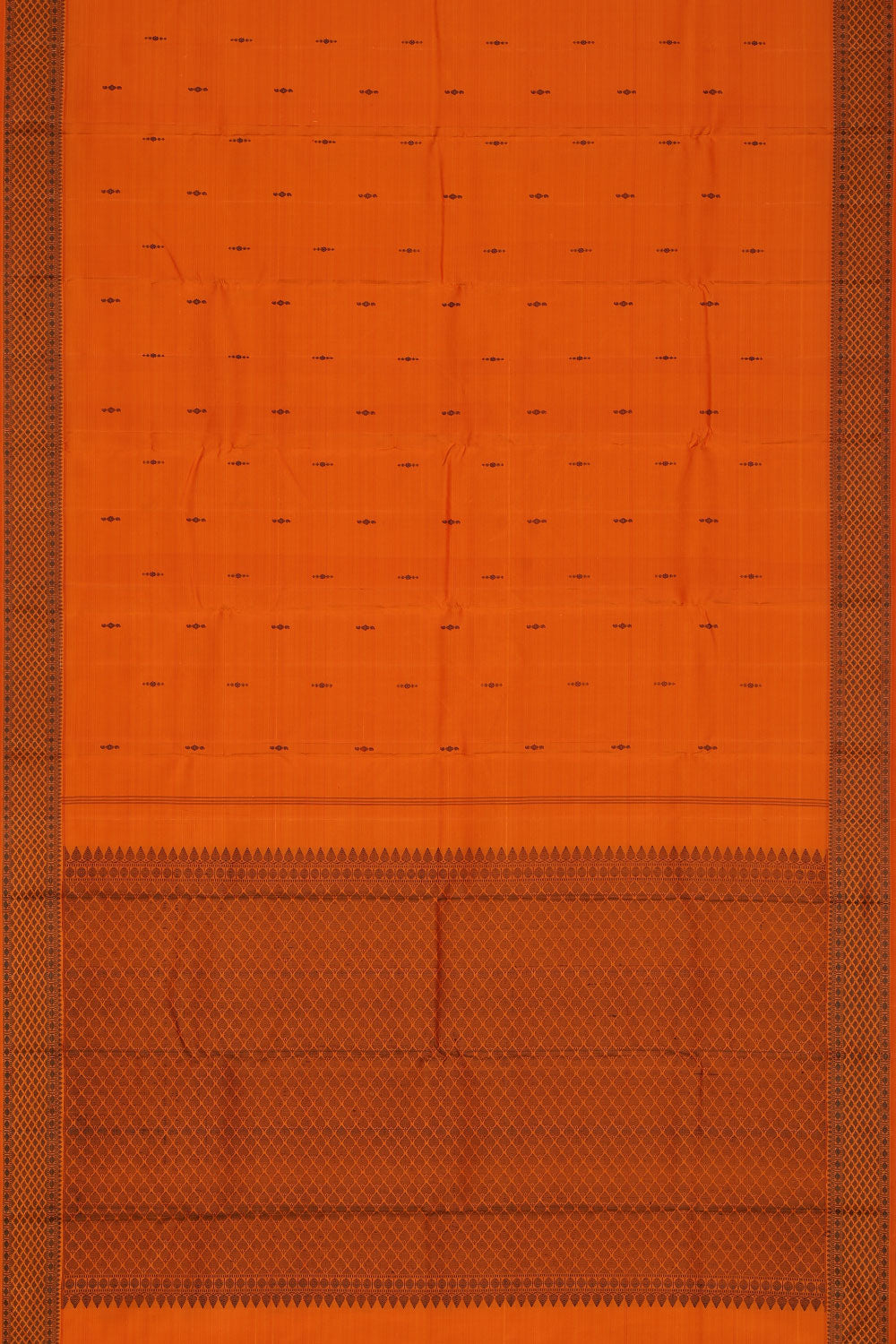 Collection of Arani-Silk Orange Saree in a gallery layout