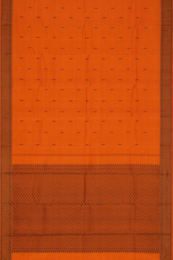 Collection of Arani-Silk Orange Saree in a gallery layout