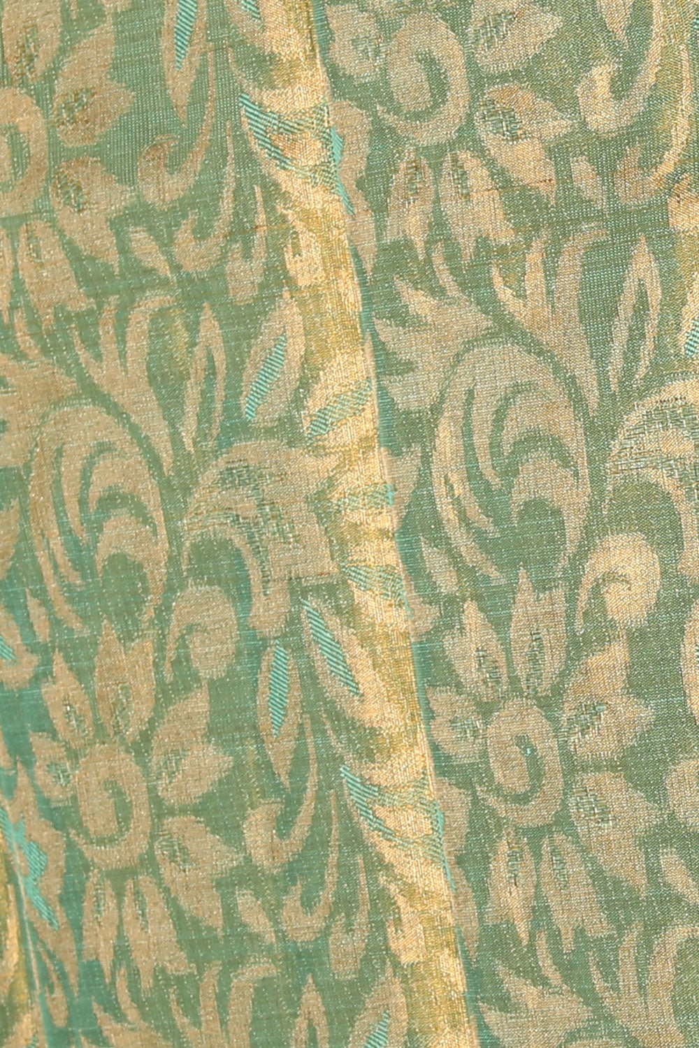 Collection of Kanchipuram Silk Sea-Green Saree in a gallery layout