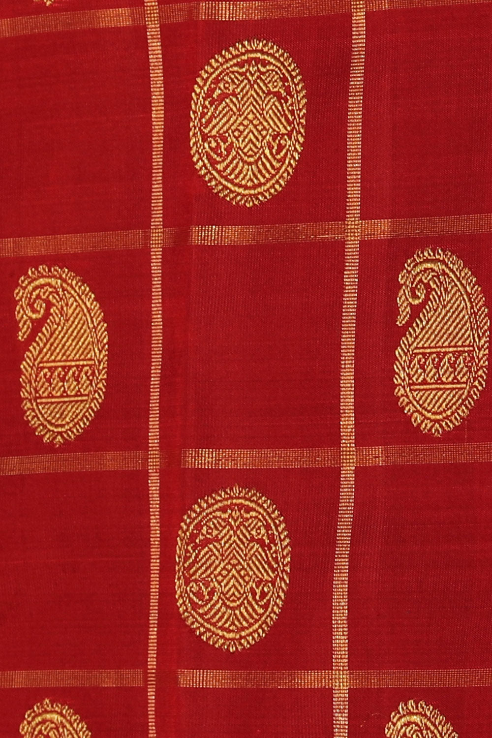 Collection of Kanchipuram Silk Red Saree in a gallery layout