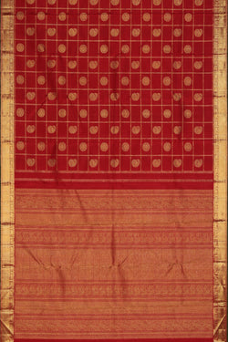 Collection of Kanchipuram Silk Red Saree in a gallery layout