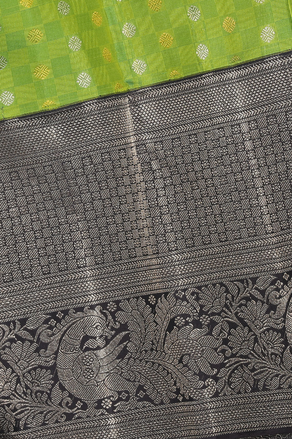 Collection of Arani Silk Green Saree in a gallery layout